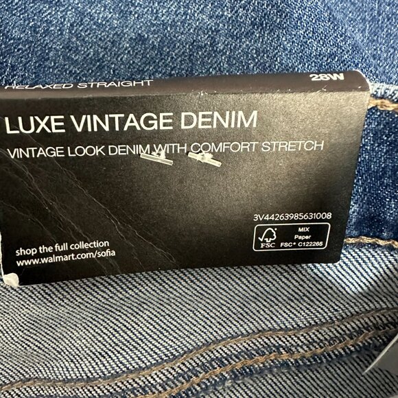 Sofia Jeans Sofia Vergara Lana Relaxed Straight Super High Rise Crop 28W Denim - Picture 6 of 10